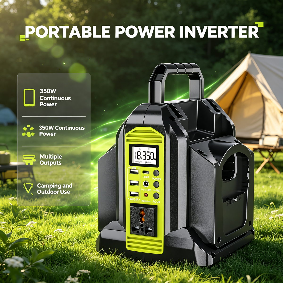 350W Portable Power Inverter