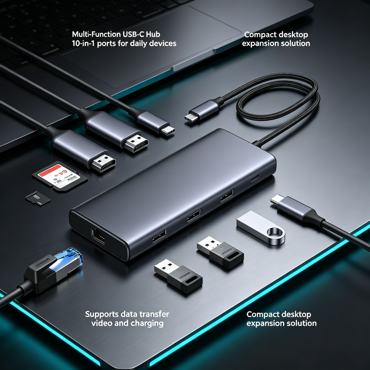 10-in-1 USB-C Multi-Function Hub
