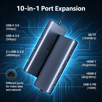10-in-1 USB-C Multi-Function Hub