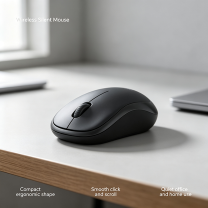 Compact Wireless Silent Mouse